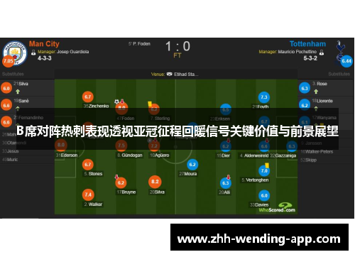 B席对阵热刺表现透视亚冠征程回暖信号关键价值与前景展望 B席对阵热刺表现透视亚冠征程回暖信号关键价值与前景展望